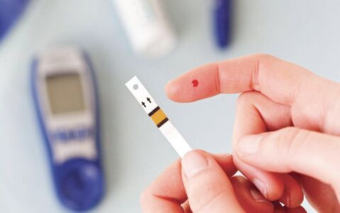 Blood to measure sugar with diabetes